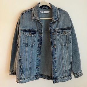 Zara oversized jean jacket